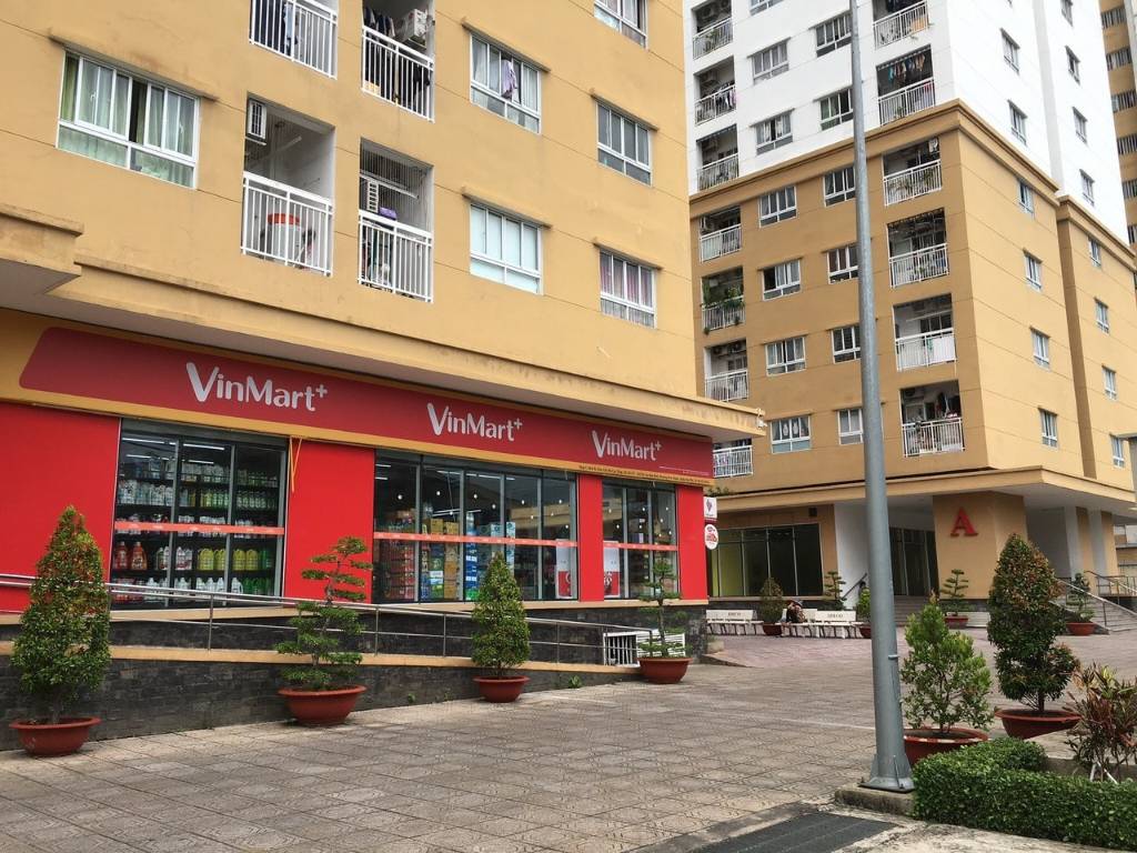 Siêu thị bên dưới trệt dự án IDICO Luỹ Bán Bích