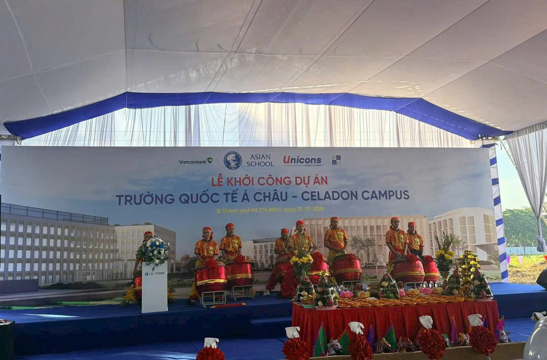 Lễ khởi c&ocirc;ng Trường Quốc Tế &Aacute; Ch&acirc;u &ndash; Campus T&acirc;n Ph&uacute;