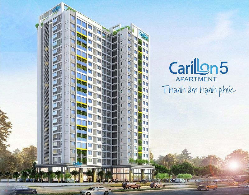 Phối cảnh tòa nhà Carillon 5 – dự án căn hộ 20 tầng của TTC Land tại Tân Phú
